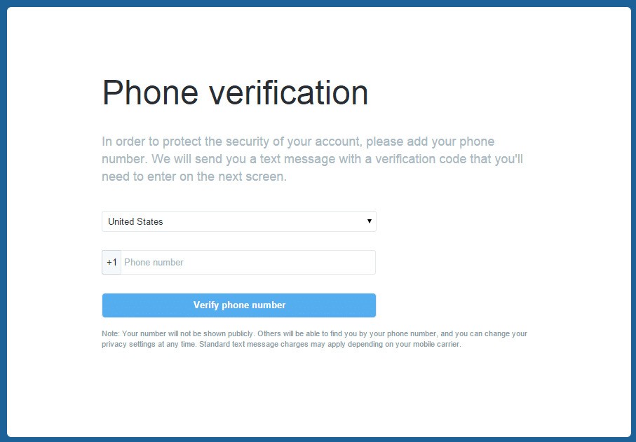 Twitter phone verification